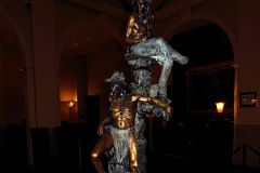 07 Statue Of Two Indians In The Chateau Lake Louise Lobby